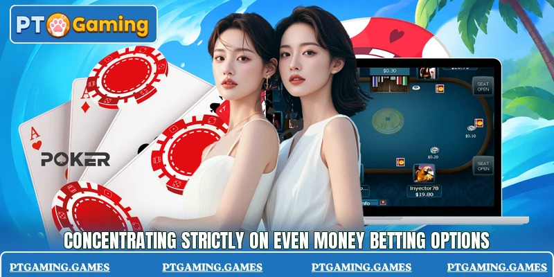 Concentrating strictly on even money betting options Concentrating strictly on even money betting options