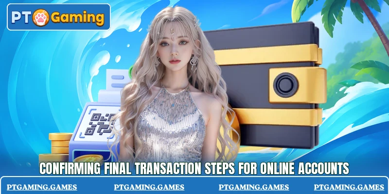 Confirming final transaction steps for online accounts Confirming final transaction steps for online accounts